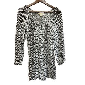 Michael Kors‎ Blouse Women Camo Animal Skin Workwear Elastic Cuff size Large